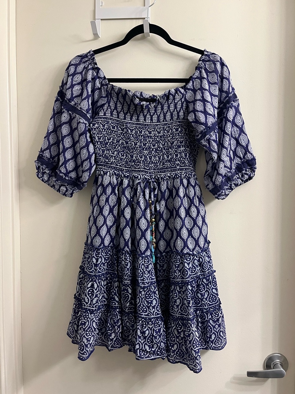 Bell by Alicia Bell Magnolia Puff Sleeve Mini Dress Size Small - Picture 2 of 12